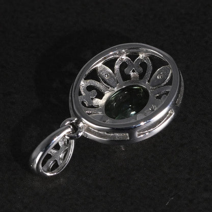 Green Natural Topaz Pendant