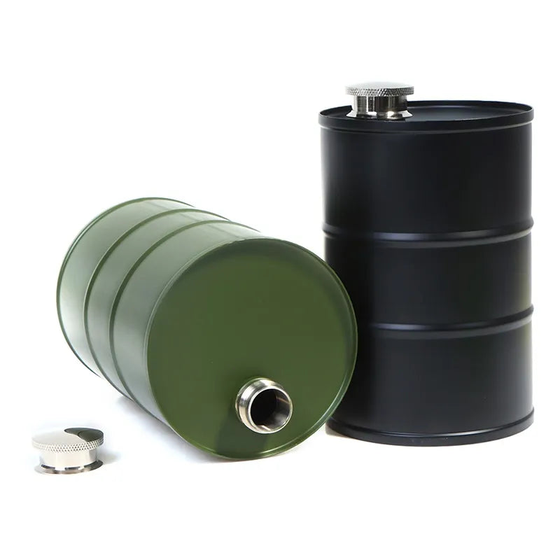 25oz Oil Drum Hip Flask