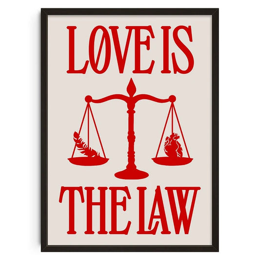 Law of love - Vintage Retro Abstract Print Poster