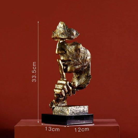Bronze Stern Silence - The Half Faced Sculpture