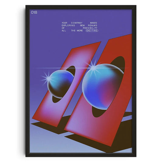 Astral - Vintage Retro Abstract Print Poster