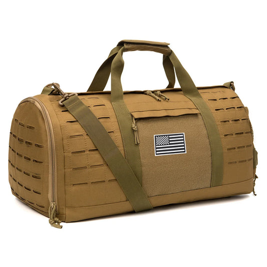 Tan 40L Tactical Fitness Duffle Bag