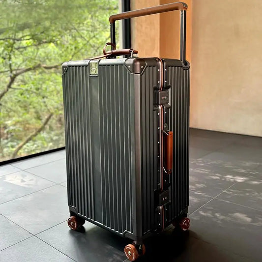 Grey & Brown Off-Road Wheel Suitcase