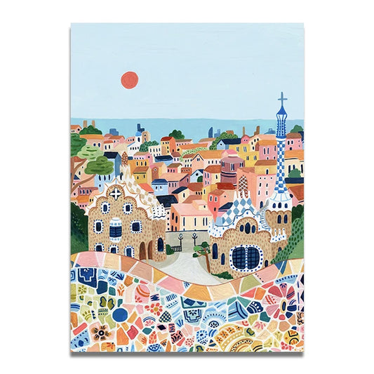 The town - Travel Art Print Poster