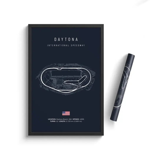 Daytona International Speedway - 12 turns - F1 Race Track Print