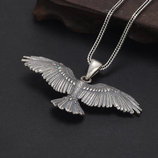 Silver Eagle Pendant & Necklace
