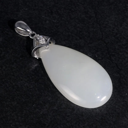 Natural Jade Gemstone - V Shaped Pendant (Style A)