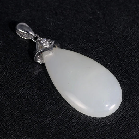 Natural Jade Gemstone - V Shaped Pendant (Style A)