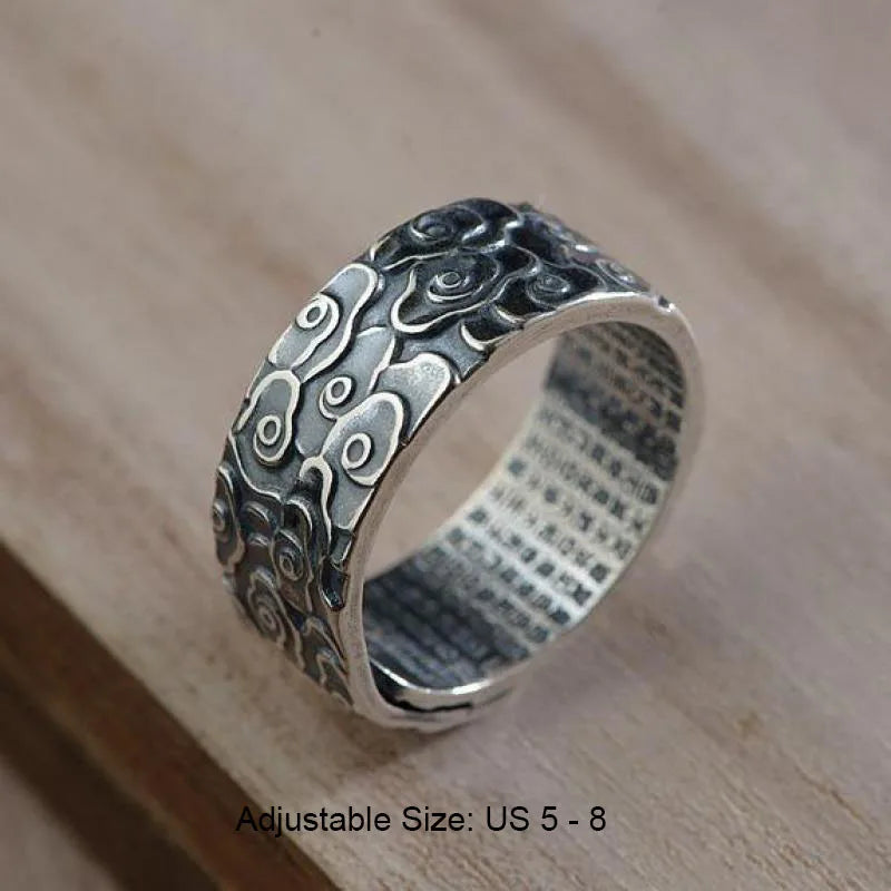 990 Thai Silver Clouds Adjustable Rings