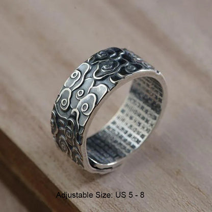 990 Thai Silver Clouds Adjustable Rings