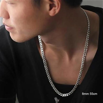 55cm Sterling Silver Cuban Necklaces