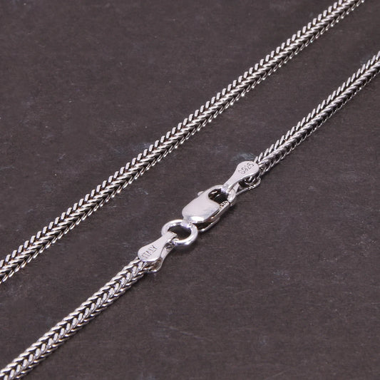 18inch 925 Sterling Silver Foxtail Chain