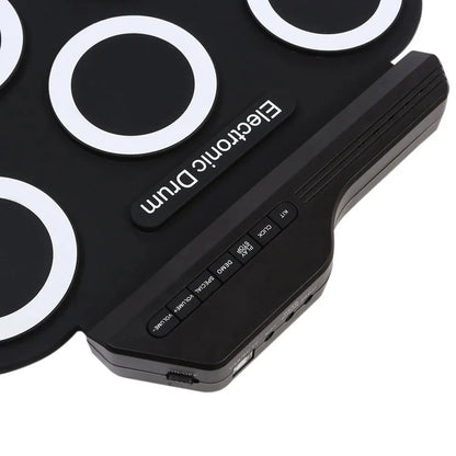 Folding Silicone USB Electronic Drum Kits With Drumsticks