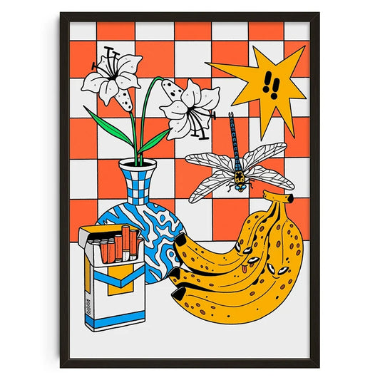 Breakfast - Vintage Retro Abstract Print Poster