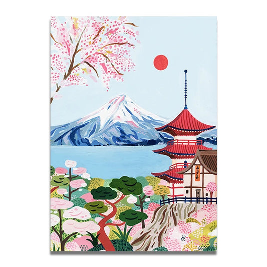 Mountain sun - Travel Art Print Poster