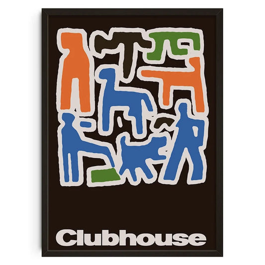Clubhouse - Vintage Retro Abstract Print Poster