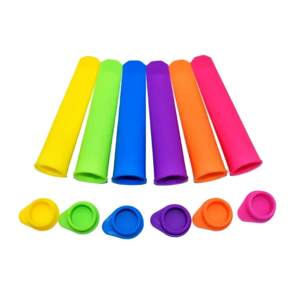 Set of 6 - Silicone Popsicle Moulds