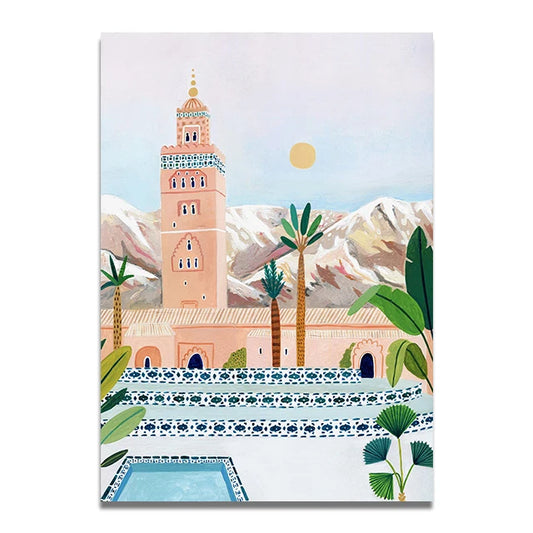 Palm escape - Travel Art Print Poster