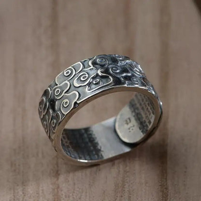 990 Thai Silver Clouds Adjustable Rings