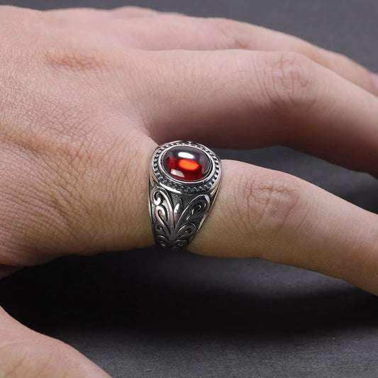 Blossom Natural Garnet Rings