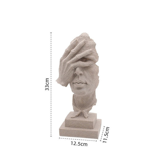 Beige Sigh - The Half Faced Sculpture