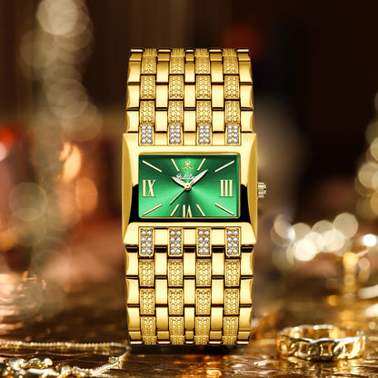Yalalusi Quartz Crystal Band Watch - Emerald