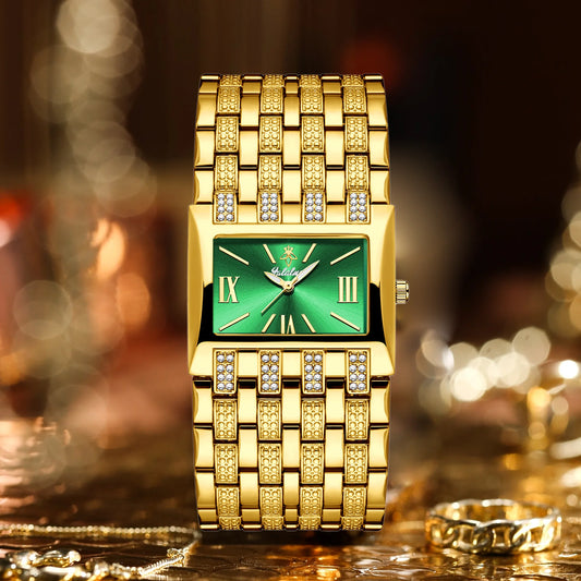 Yalalusi Quartz Crystal Band Watch - Emerald