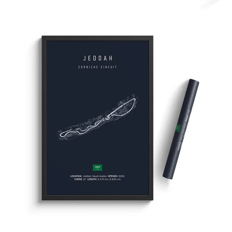 Jeddah Circuit - F1 Race Track Print