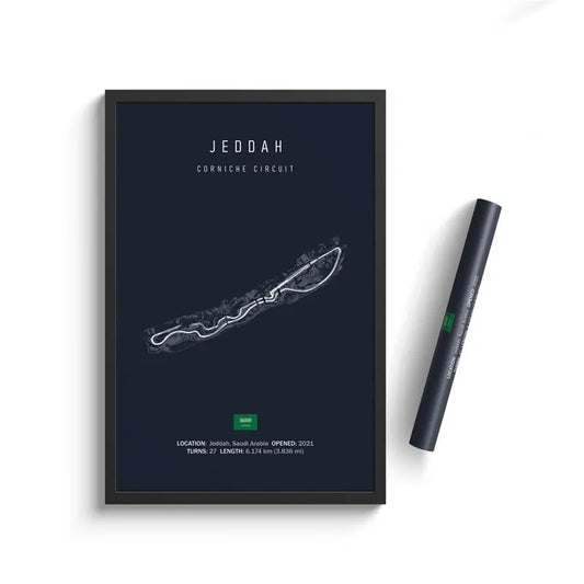 Jeddah Circuit - F1 Race Track Print