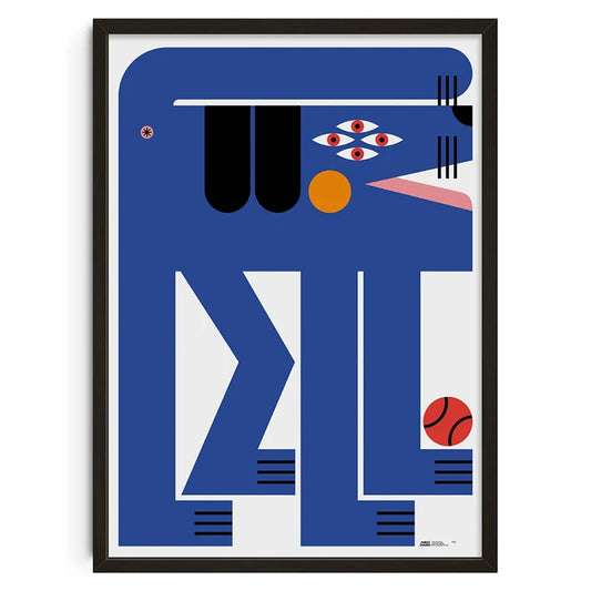 Dog - Vintage Retro Abstract Print Poster