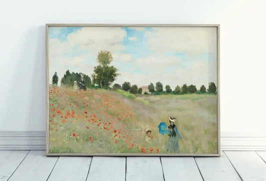 The Poppy field near Argenteuil - Claude Monet Abstract Art Print