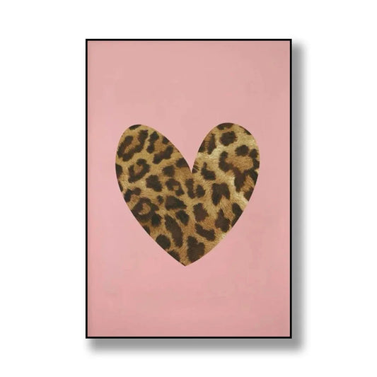 Leopard Heart Canvas Print