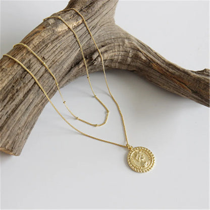 952 Sterling Silver Gold Plated Golden Horse Necklace
