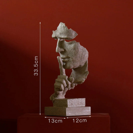 Beige Stern Silence - The Half Faced Sculpture