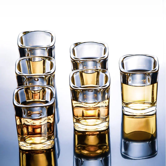 65ml Thick Square Shot Glass Set