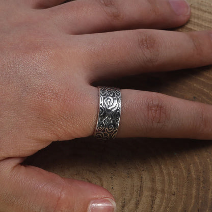 990 Thai Silver Clouds Adjustable Rings