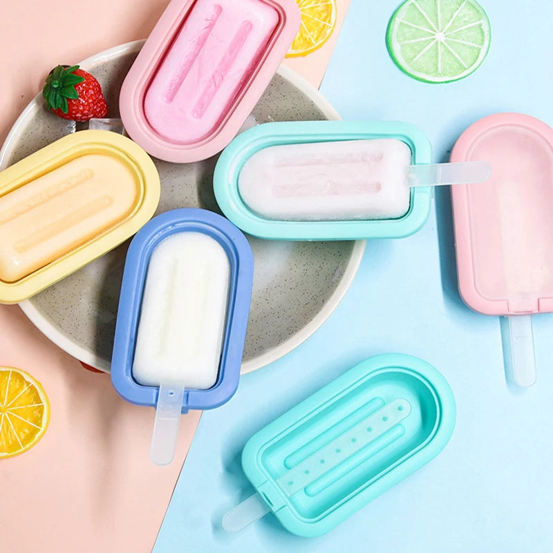 Silicone Ice Cream Mould with Lid Tray