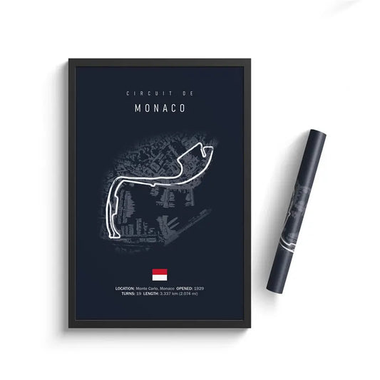 Monaco Circuit - F1 Race Track Print