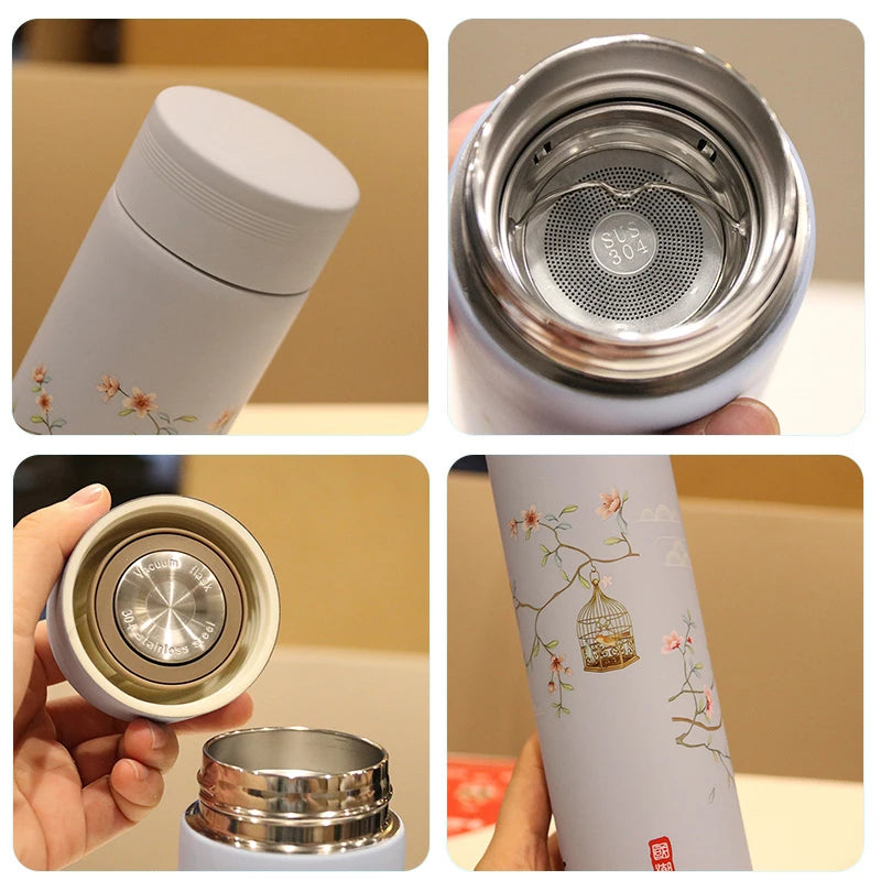 500ML Filtered Stainless Steel Thermos Cup