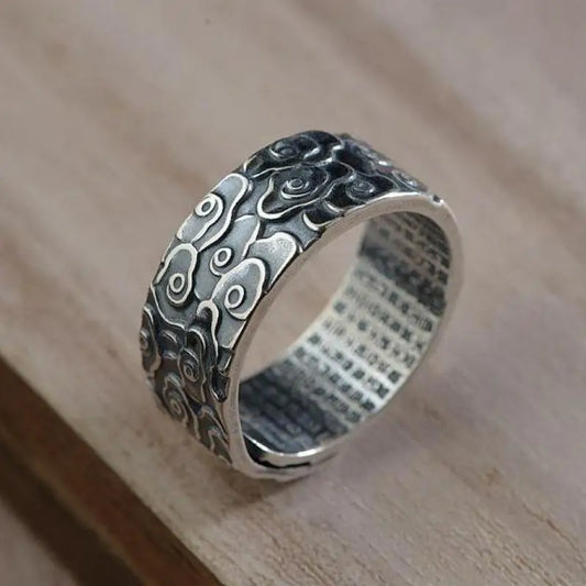 990 Thai Silver Clouds Adjustable Rings