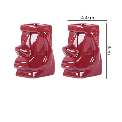 Red Mini Tiki Cup Set