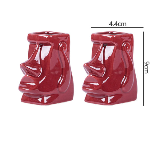 Red Mini Tiki Cup Set