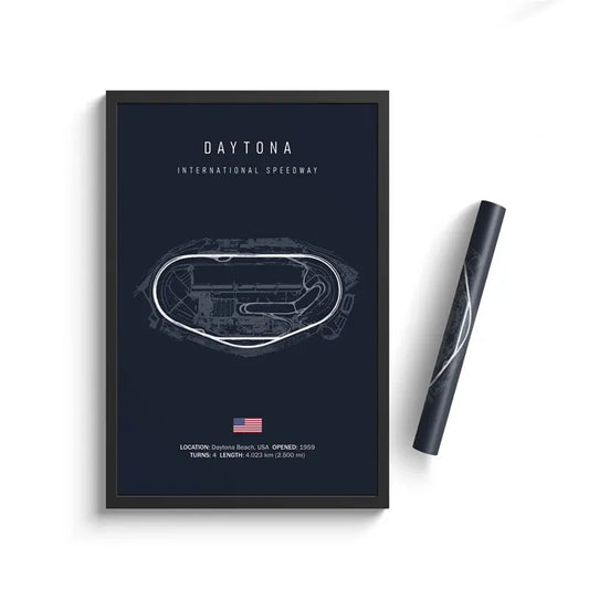 Daytona International Speedway - 4 turns - F1 Race Track Print