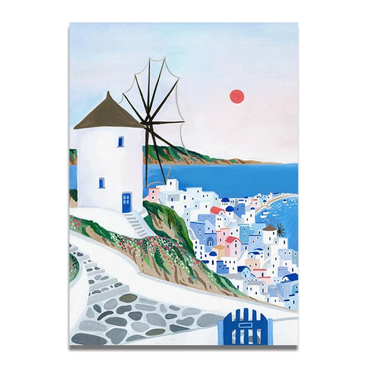 Windy hill - Travel Art Print Poster