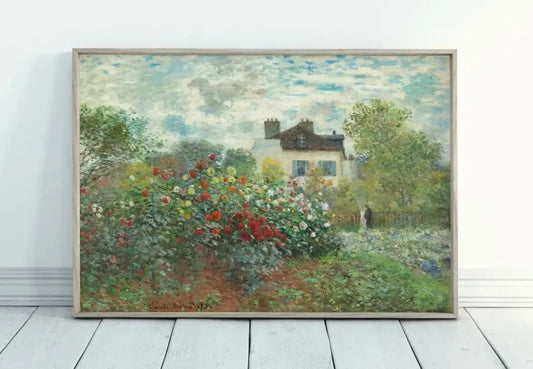 Artist's garden at Argenteuil - Claude Monet Abstract Art Print
