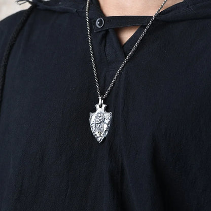 Indian Chief Eagle Shield Necklace