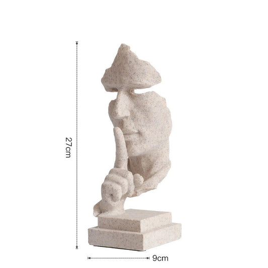 Beige Silence - The Half Faced Sculpture