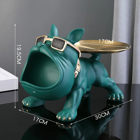 Green Bulldog Ornament
