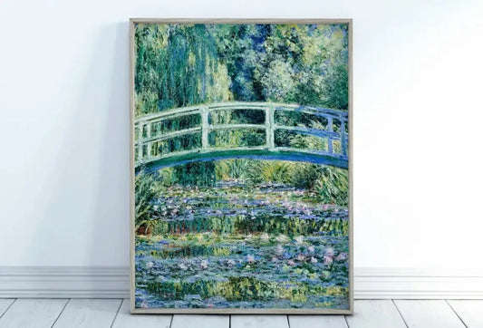 Water Lilies and Japanese bridge - Claude Monet Abstract Art Print