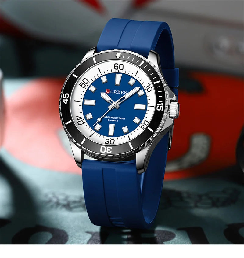 Silicone Quartz Sports Watch